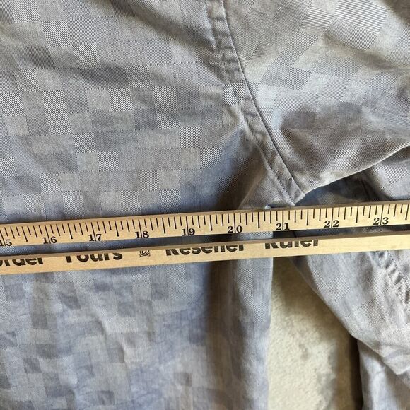 Robert Graham Men’s Blue Checkered Long Sleeve Flip Cuff Button Up Shirt Size M - Picture 7 of 8